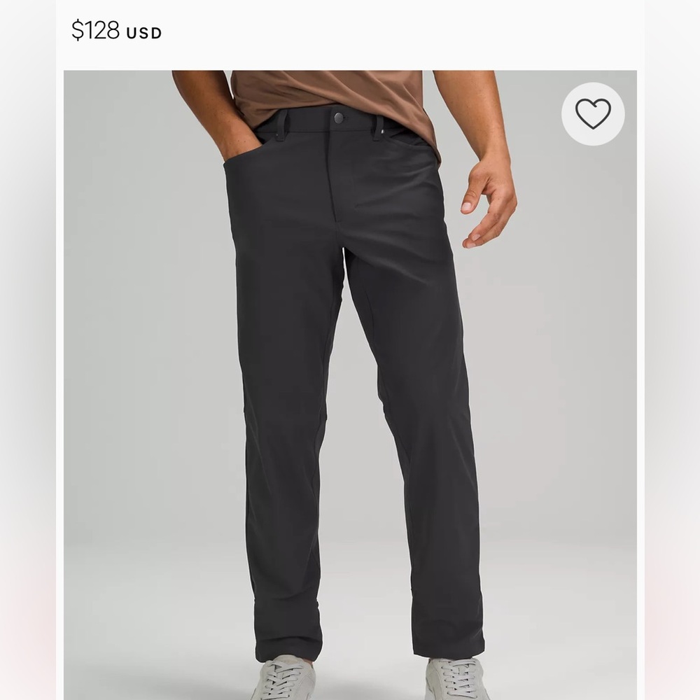 Black Lululemon  , 5 pocket classic men’s pant